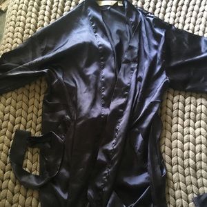 Blue Silk Victoria's Secret Robe